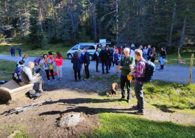 Zwischenrast im Rahmen der Wanderung